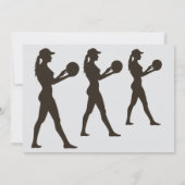 Invitation Fille de volley-ball Anniversaire, Joueur de volle (Dos)