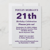 Invitation Fille de volley-ball Anniversaire, Joueur de volle (Dos)