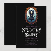 Invitation Fille déplaisante dans le miroir victorien fête d' (Devant / Derrière)