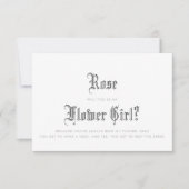 Invitation Fille des Fleurs Blackletter (Devant)