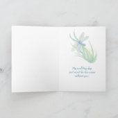 Invitation Fille des Fleurs Libellule Bleu Vert Aq (Intérieur)
