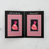 Invitation Fille des Fleurs - Robe ROSE & ROUGE (Intérieur)