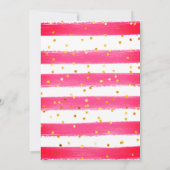 Invitation Fille des papillons de pastèque 1er anniversaire (Dos)