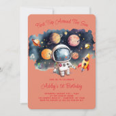 Invitation Fille des planètes de l'espace extra-atmosphérique (Devant)