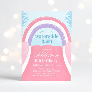 Invitation Fille d'été de Bash Waterslide