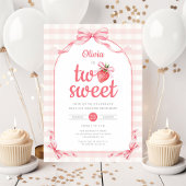Invitation Fille Deux Douce Fraise 2ème Anniversaire