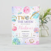 Invitation Fille Deux La Lune Espace Anniversaire (Debout devant)