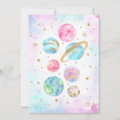 Invitation Fille Deux La Lune Espace Anniversaire (Dos)