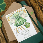 Invitation Fille Deuxième anniversaire Saint Patrick's Day