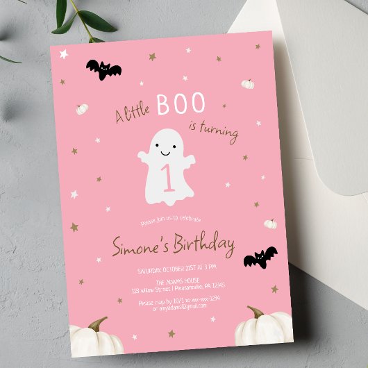 Invitation Fille d'Halloween 1er anniversaire