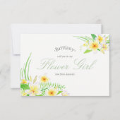 Invitation Fille d'honneur de mariage au frangipanier à l'aqu (Devant)
