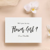 Invitation Fille d'honneur écriture noir et blanc