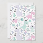 Invitation Fille Dinosaure Fête d'Anniversaire A-Roar N'impor (Dos)