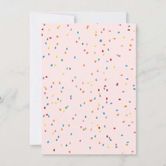 Invitation Fille Dinosaure Rose fête d'anniversaire (Dos)