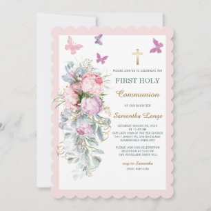 Invitation Fille d'invitation à la première communion