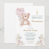 Invitation Fille d'invitation à la première communion (Devant / Derrière)