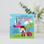 Invitation Fille d'invitation de fête d'anniversaire de (Debout devant)