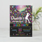 Invitation Fille d'invitation de fête d'anniversaire de danse (Debout devant)