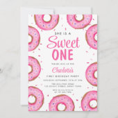 Invitation Fille Donut fête d'anniversaire (Devant)