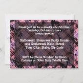 Invitation Fille du crâne rose Halloween Party (Dos)