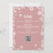 Invitation Fille du froid extérieur Fête pour bébé d'hiver To (Dos)