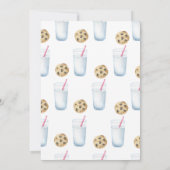 Invitation Fille du lait et des cookies Baby shower (Dos)