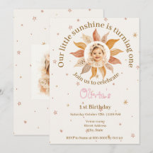 Fille du premier anniversaire photo Boho Soleil