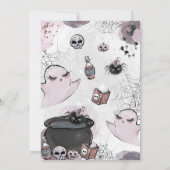 Invitation Fille Éffrayant un Halloween Anniversaire (Dos)