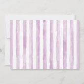 Invitation Fille Eléphant Baby shower pourpre, Lavande (Dos)