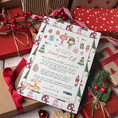 Invitation Fille Elf | Enfants Noël Elf Hello Lettre Card