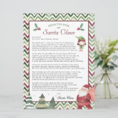 Invitation Fille Elf | Lettre de retraite Bureau de Noël Sant (Debout devant)