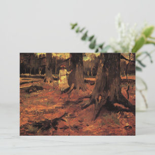 Invitation Fille en blanc dans les bois par Vincent van Gogh