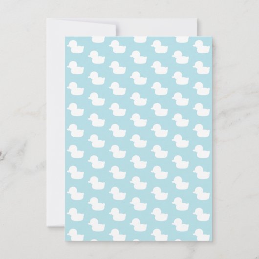 Invitation Fille en caoutchouc Poule de canard flottant Anniv (Dos)