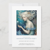 Invitation Fille enchantée de sirène magique Anniversaire (Devant)