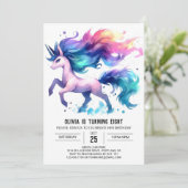 Invitation Fille Enfants Cheval Anniversaire (Debout devant)