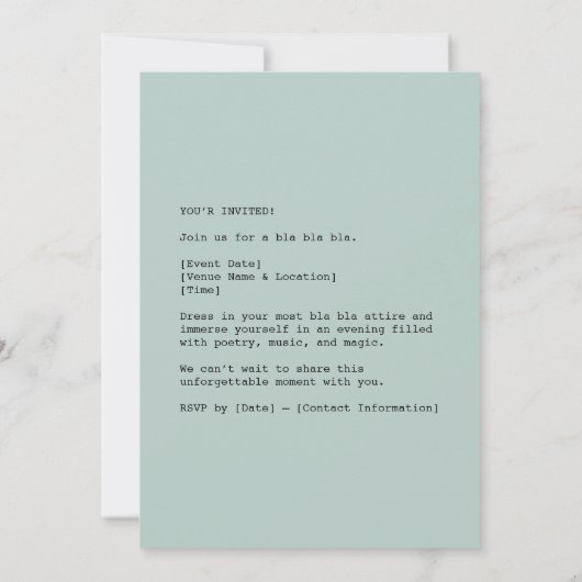 Invitation Fille entourée de lapins (Dos)