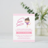 Invitation Fille et ruban Gymnastique Anniversaire de enfant (Debout devant)
