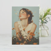 Invitation Fille éthérée en Fleur sauvage (Debout devant)