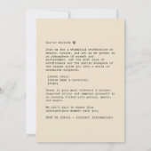 Invitation Fille éthérée en Fleur sauvage (Dos)