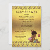 Invitation Fille ethnique sur le Baby shower de téléphone Che (Dos)