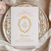 Invitation Fille Fairytale Princesse Bow rose fête d'annivers