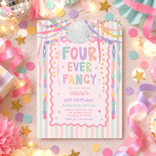 Invitation Fille fantaisiste à tout jamais Fancy 4ème anniver