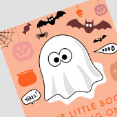 Invitation Fille Fantôme Orange Halloween 1er anniversaire