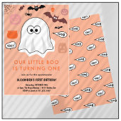 Invitation Fille Fantôme Orange Halloween 1er anniversaire