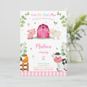 Invitation Fille ferme Anniversaire (Debout devant)