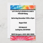 Invitation Fille fête d'anniversaire Cravate personnalisée-Dy (Dos)