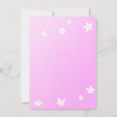 Invitation Fille Fête d'anniversaire de marguerites roses ten (Dos)