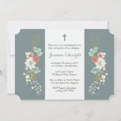 Invitation Fille fille premier baptême de la première communi (Devant)