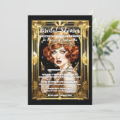 Invitation Fille Flapper prononce une fête costumée dans les (Debout devant)