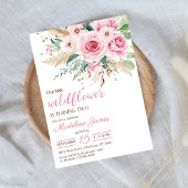 Invitation Fille Fleur sauvage 2e fête d'anniversaire